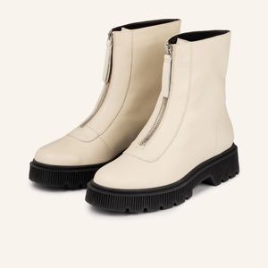 Kurt Geiger London Stint Front Zip Leather Boots